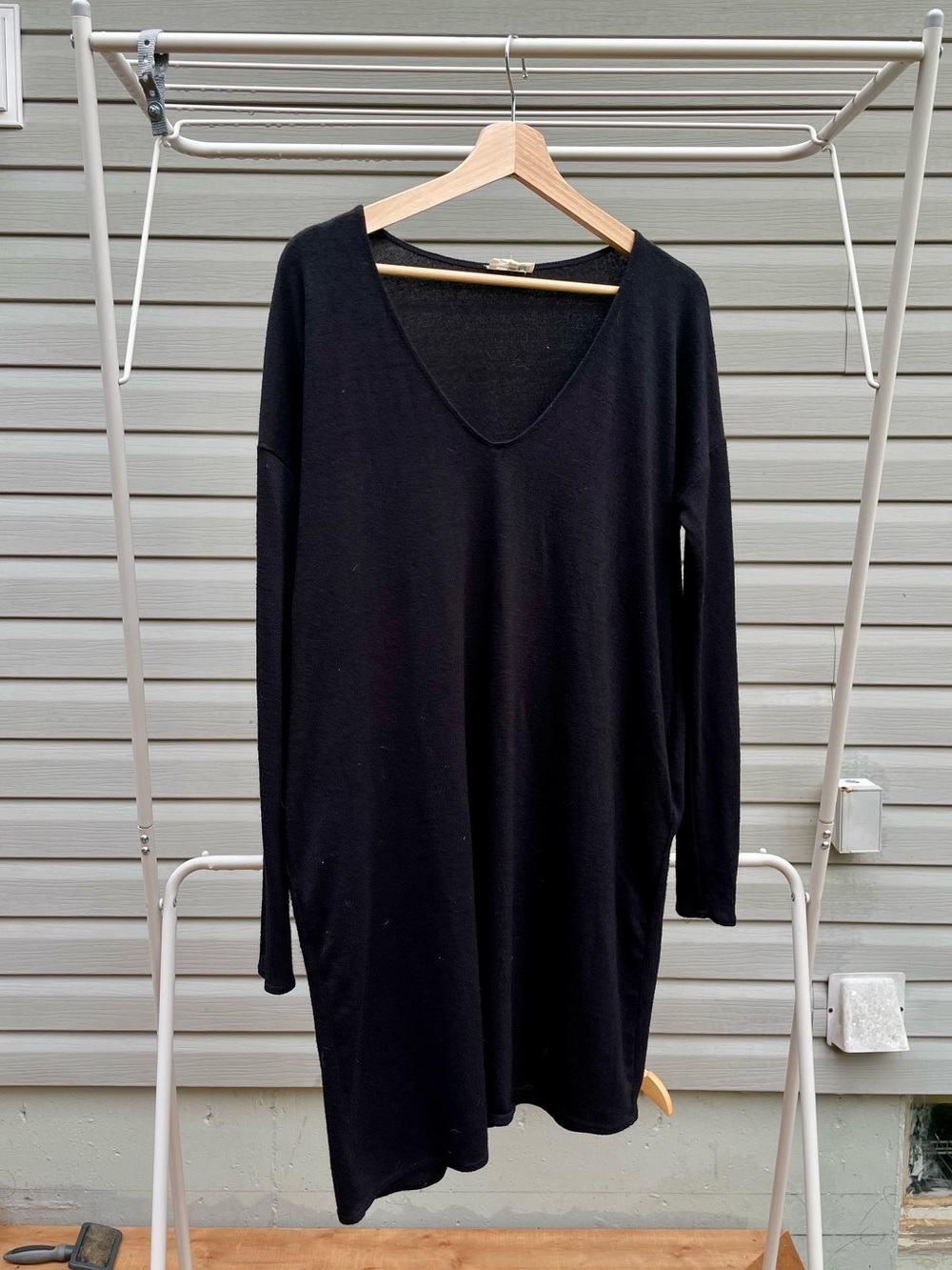 Wildfred Free Oversized Knit Dress, Black, Size Sml
